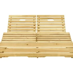 Ligbedden-vidaXL - Zonnestoel - Beige - Grenenhout