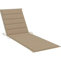 Ligbedden-vidaXL - Zonnestoel - Beige - Grenenhout
