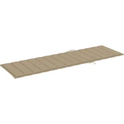 Ligbedden-vidaXL - Zonnestoel - Beige - Grenenhout