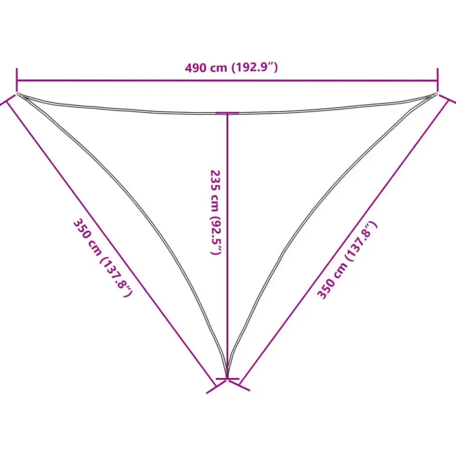 Schaduwdoeken-vidaXL - Zonnezeil - Antraciet - 3.5 x 3.5 x 4.9 m