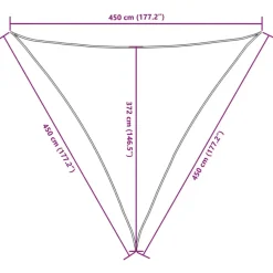 vidaXL - Zonnezeil - Antraciet - 4.5 x 4.5 x 4.5 m