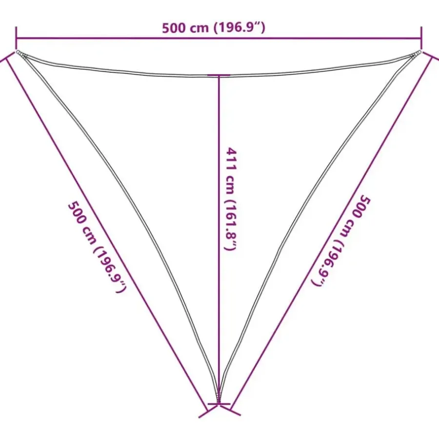 Schaduwdoeken-vidaXL - Zonnezeil - Antraciet - 5 x 5 x 5 m