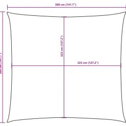 Schaduwdoeken-vidaXL - Zonnezeil - Antraciet - 3.6 x 3.6 m