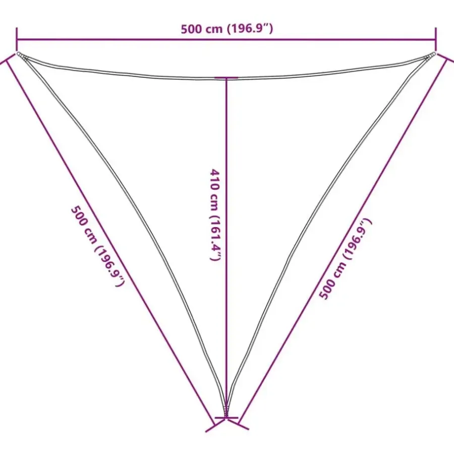 vidaXL - Zonnezeil - Antraciet - 5 x 5 x 5 m