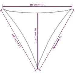 vidaXL - Zonnezeil - Antraciet - 3.6 x 3.6 x 3.6 m