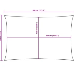 vidaXL - Zonnezeil - Antraciet - 2 x 4 m