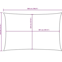 Schaduwdoeken-vidaXL - Zonnezeil - Antraciet - 3.5 x 5 m