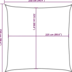 Schaduwdoeken-vidaXL - Zonnezeil - Antraciet - 2.5 x 2.5 m