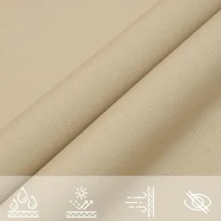 vidaXL - Zonnezeil - Beige - 3.5 x 3.5 x 4.9 m
