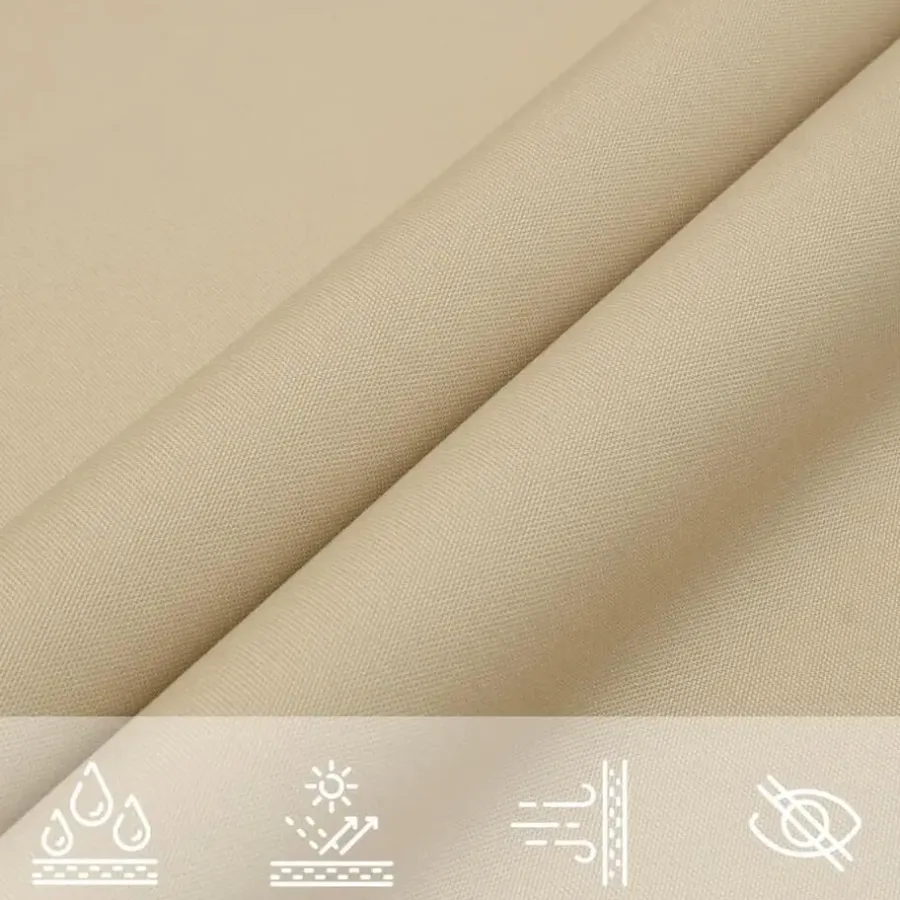 vidaXL - Zonnezeil - Beige - 3.5 x 3.5 x 4.9 m