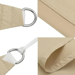 vidaXL - Zonnezeil - Beige - 3.5 x 3.5 x 4.9 m