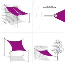 Schaduwdoeken-vidaXL - Zonnezeil - Beige - 3.6 x 3.6 m
