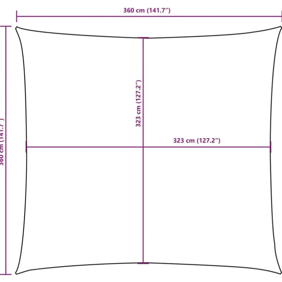 Schaduwdoeken-vidaXL - Zonnezeil - Beige - 3.6 x 3.6 m