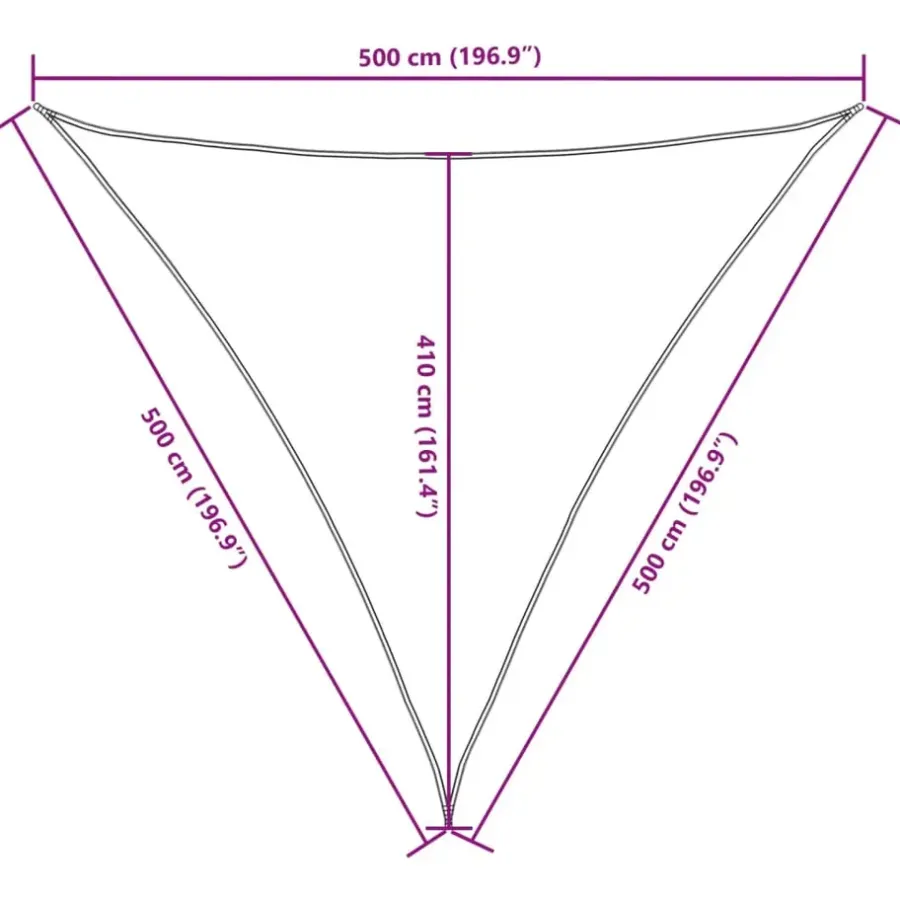 vidaXL - Zonnezeil - Bruin - 5 x 5 x 5 m