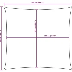Schaduwdoeken-vidaXL - Zonnezeil - Crème - 3.6 x 3.6 m