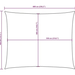 Schaduwdoeken-vidaXL - Zonnezeil - Crème - 4 x 6 m