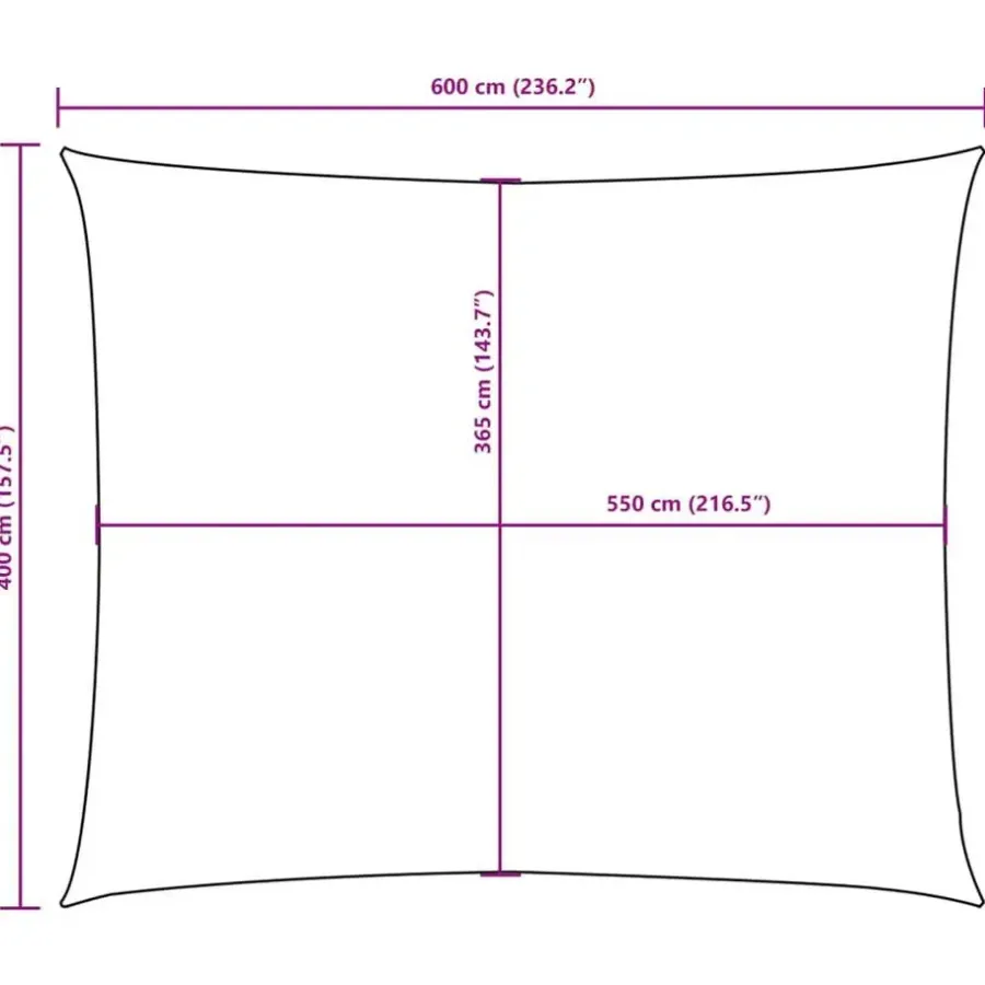 Schaduwdoeken-vidaXL - Zonnezeil - Crème - 4 x 6 m