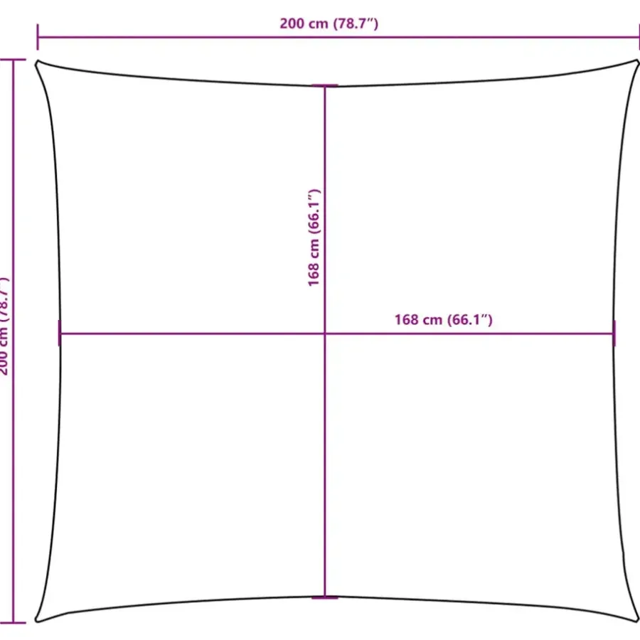 vidaXL - Zonnezeil - Crème - 2 x 2 m