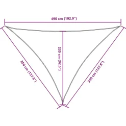 vidaXL - Zonnezeil - Zwart - 3.5 x 3.5 x 4.9 m