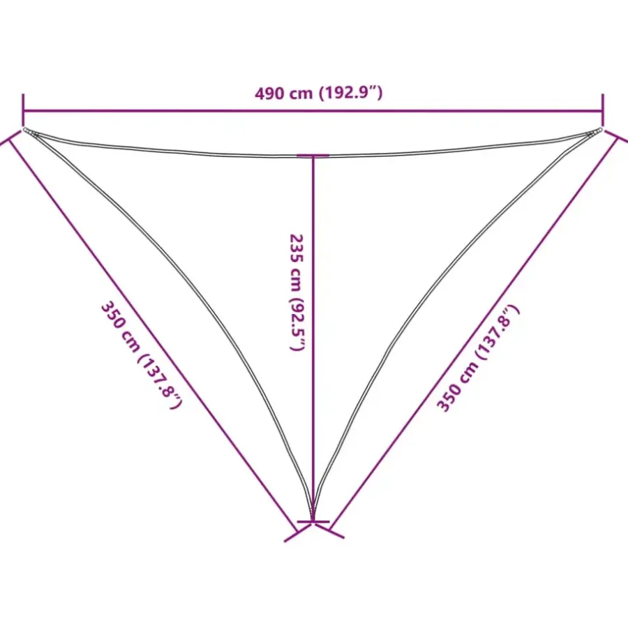 vidaXL - Zonnezeil - Zwart - 3.5 x 3.5 x 4.9 m