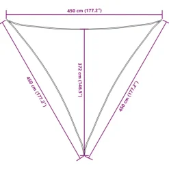 Schaduwdoeken-vidaXL - Zonnezeil - Zwart - 4.5 x 4.5 x 4.5 m