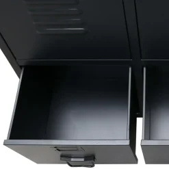 Wandkasten-vidaXL - Zwart - Metaal