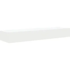 Tv Meubels-vidaXL - Zwevend LED TV-meubel met lade - Wit - Hout - 60x35x15.5 cm - 2 stuks