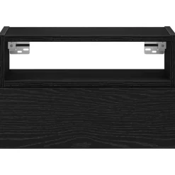 vidaXL - Zwevend Nachtkastjes met lade - Zwart - 45x26x28.5 cm - Set van 2