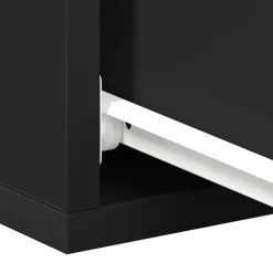 Nachtkastjes|Nachtkastjes-vidaXL - Zwevend Nachtkastje - Zwart - Bewerkt hout - 2 stuks