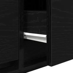 vidaXL - Zwevend TV-meubel met 2 lades - Zwart eiken - 100x31x25.5 cm