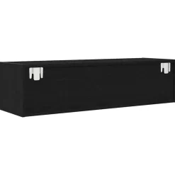 vidaXL - Zwevend TV-meubel met 2 lades - Zwart eiken - 100x31x25.5 cm