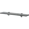 Wandplanken-vidaXL - Zwevende Plank - Zwart - Glas - 50 x 10 cm