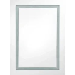 vidaXL Badkamerkast met spiegel LED 50x13x70 cm glanzend zwart