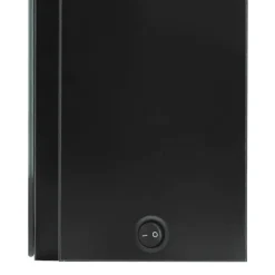 vidaXL Badkamerkast met spiegel LED 50x13x70 cm glanzend zwart