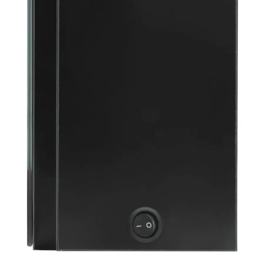 vidaXL Badkamerkast met spiegel LED 50x13x70 cm glanzend zwart