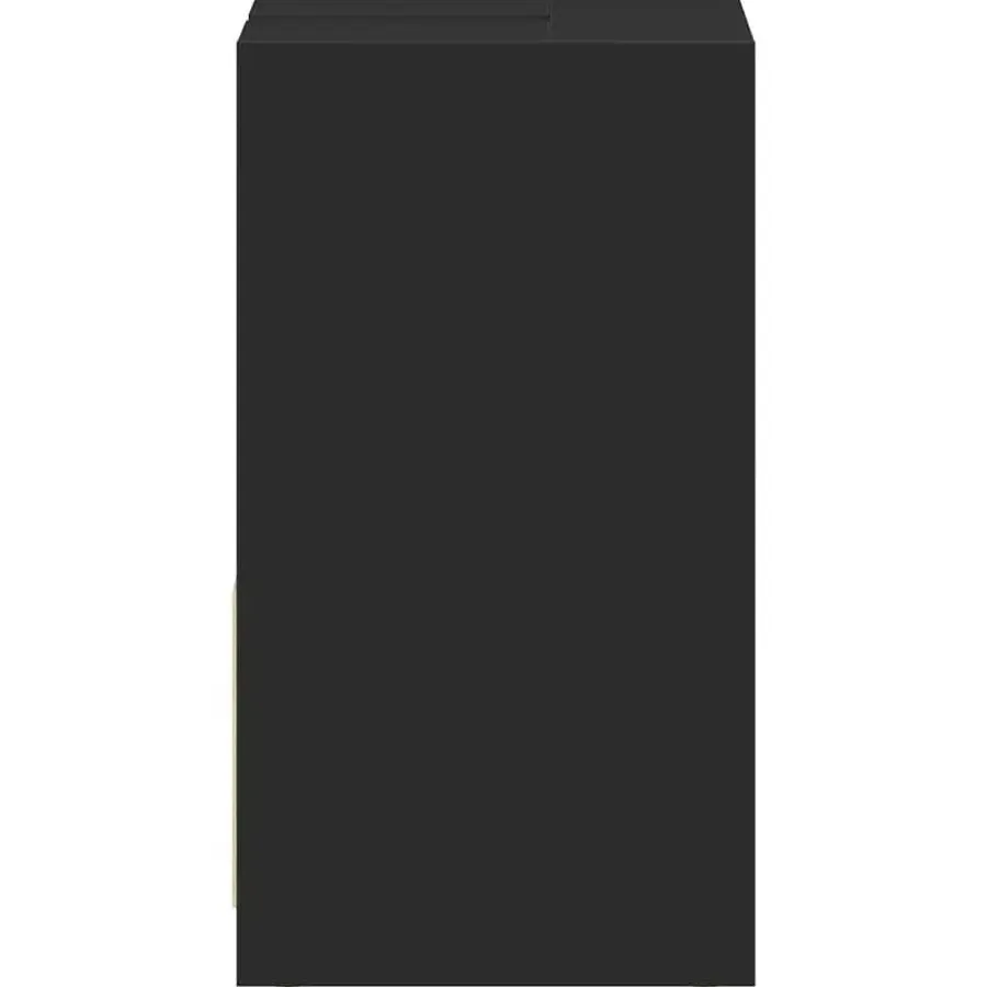 Wastafelkasten-vidaXL Badkamerkast 60x33x61 cm spaanplaat zwart