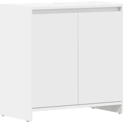 Wastafelkasten-vidaXL Badkamerkast 60x33x61 cm spaanplaat wit