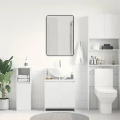 Wastafelkasten-vidaXL Badkamerkast 60x33x61 cm spaanplaat wit