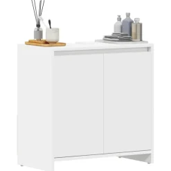 Wastafelkasten-vidaXL Badkamerkast 60x33x61 cm spaanplaat wit