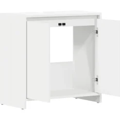 Wastafelkasten-vidaXL Badkamerkast 60x33x61 cm spaanplaat wit