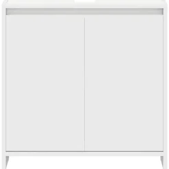 Wastafelkasten-vidaXL Badkamerkast 60x33x61 cm spaanplaat wit