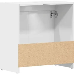 Wastafelkasten-vidaXL Badkamerkast 60x33x61 cm spaanplaat wit