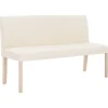 vidaXL Bankje 139,5 cm polyester crème