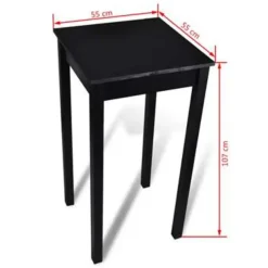 Bartafels-vidaXL Bartafel 55x55x107 cm MDF zwart
