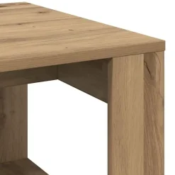 Bijzettafels-vidaXL Bijzettafel - Salontafel - U-porten - Artisanaal eiken - 50x50x35 cm