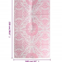 Buiten Vloerkleden|Buiten Vloerkleden-vidaXL Buitenkleed ARAKIL 160x230 cm PP roze