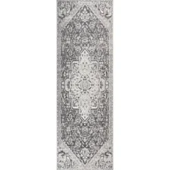 vidaXL Buitenkleed platgeweven 80x250 cm lichtgrijs