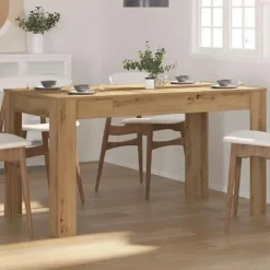 vidaXL Eettafel - Artisanaal eiken - Bewerkt hout - 140x74.5x76 cm