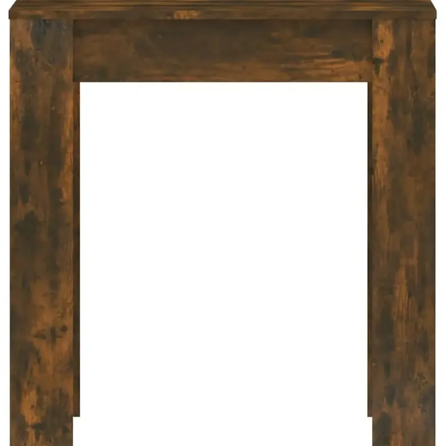 Rechthoekige Eettafels-vidaXL Eettafel - Gerookt eiken - Bewerkt hout - 140x74.5x76 cm