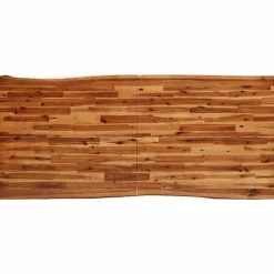 vidaXL Eettafel - Rechthoekige tafel - Massief acaciahout en staal - 200x90 cm